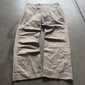 34x30 Tan Baggy Wide Leg Chino Pants Y2K Grunge 2000s Vintage
